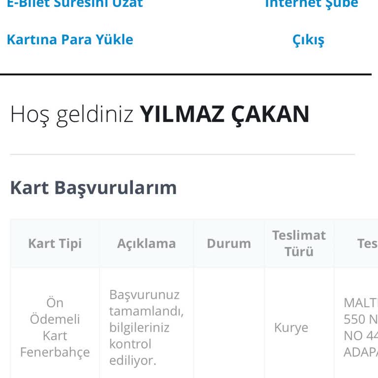 Kart Sorunu Nedeniyle Bilet Alamıyorum