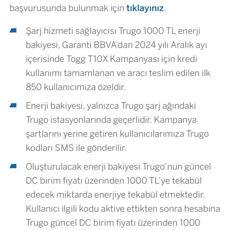 Garanti BBVA'nın Trugo Şarj Hediye Taahhüdü Yerine Getirilmedi