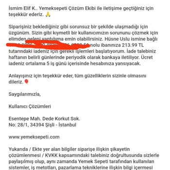 Yanlış Sipariş Ve Geciken İade