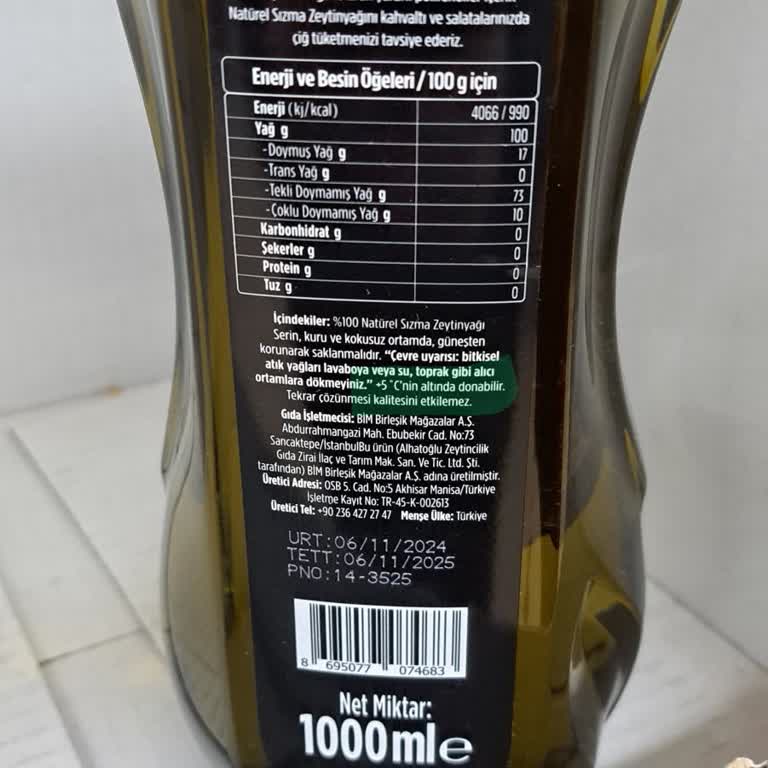 BİM'den Alınan Zeytinyağında Tağşiş Şüphesi