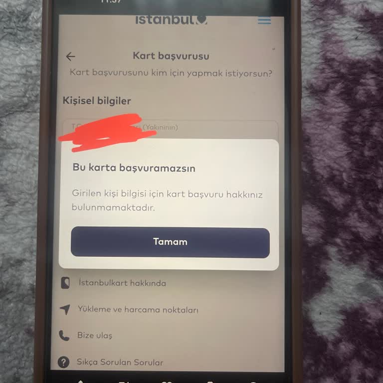 Öğrenci Kartı Başvurusunda Bilgi Tutarsızlığı