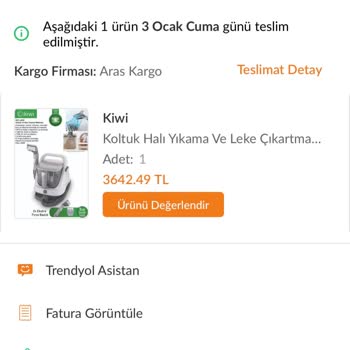 Kiwi Koltuk Temizleme Makinesi Sorunu Ve İade Süreci