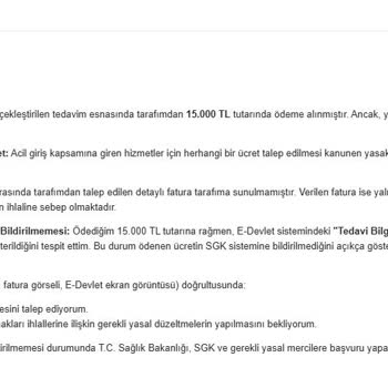 Defa Life Hastanesi'nde Haksız Ücret Talebi Ve Şeffaflık Sorunu