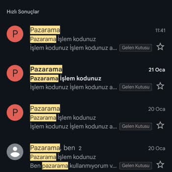 Hesabım Olmadan Mailime Gelen İşlem Kodları Güvenlik Açığı