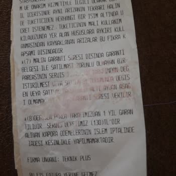 Yanıltıcı Teknik Servis Deneyimi