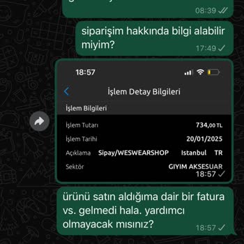 Weswear Müşteri Hizmetleri Ve Fatura Sorunu