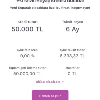 Enpara'dan Sıfır Faizli Kredi Hayal Kırıklığı