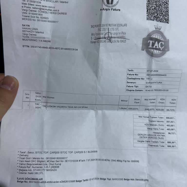 Kimyasal Koku Veren Tava Ve İade Sorunu