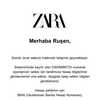 Zara İade Sürecinde Gecikme Ve Mağduriyet