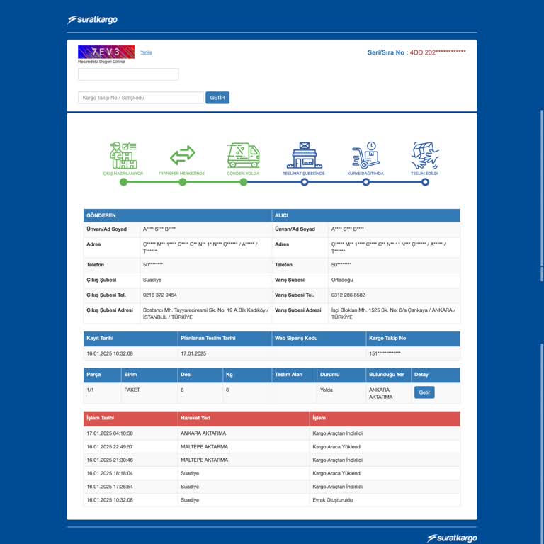 Sürat Kargo Kargo Teslimatında Büyük Sorunlar Ve İlgisizlik!
