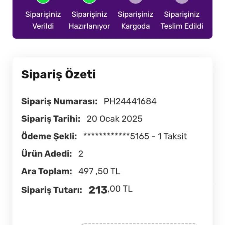 Gratis Siparişim Hazırlanıyor Durumunda Takılı Kaldı