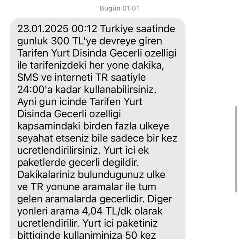 Yanlış Yurt Dışı Ücreti İtirazı