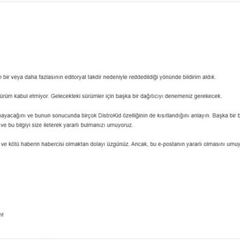 Distrokid'de Uzayan İşlem Süreci Sorunu
