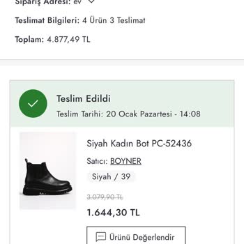 Boyner Ve Aras Kargo İle Yaşadığım Mağduriyet