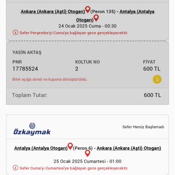 Obilet Müşteri Hizmetleri Ve Bilet İptal Sorunu