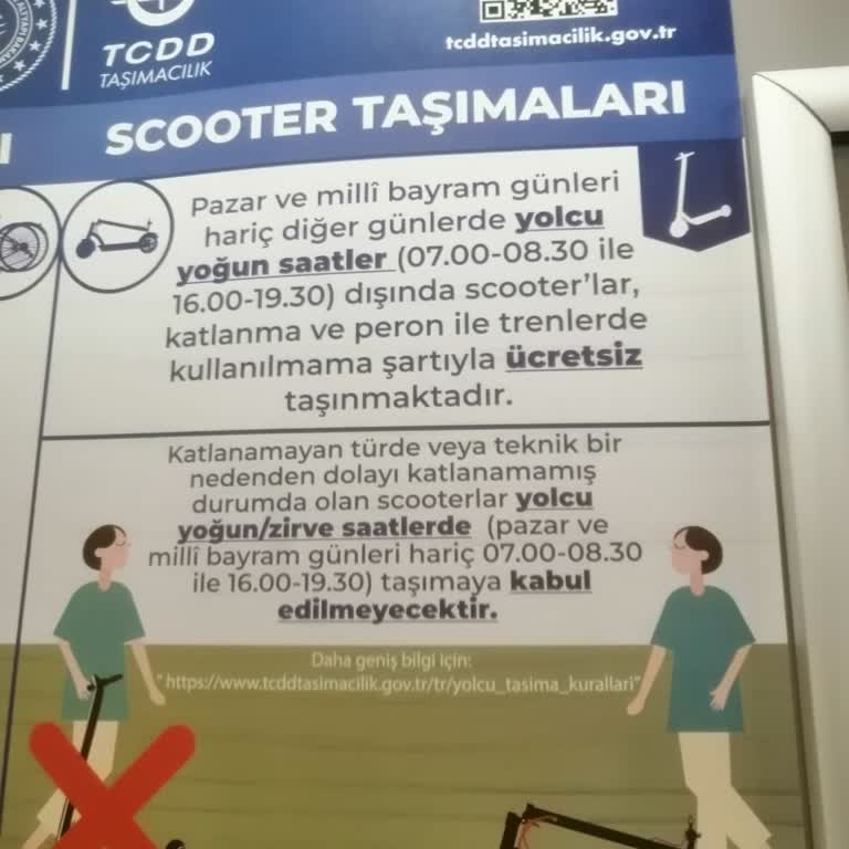 TCDD'nin Scooter Yasağı Yolcuları Mağdur Ediyor