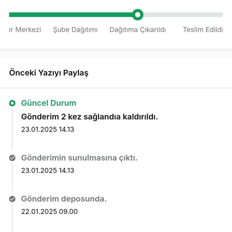 Kargo Teslimatında Sürekli Gecikme Ve Yanıltıcı Mesajlar