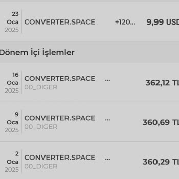 Converter Space İzinsiz Para Çekimi Ve Üyelik Sorunu