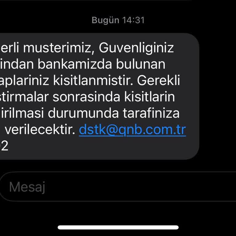 QNB Türkiye Hesap Kısıtlaması Ve Müşteri Hizmetlerine Ulaşamama Sorunu