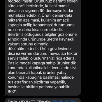 Stanley Termos Servisinden Yetersiz Çözüm Ve Ekstra Ücret