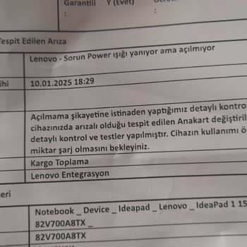 Lenovo Laptop Servis Sürecinde Yaşanan Eziyet Ve Sorunlar