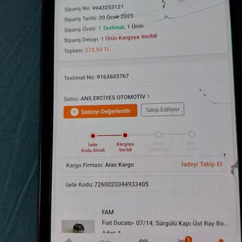 Trendyol Ans Erciyes Otomotiv Mağduriyeti