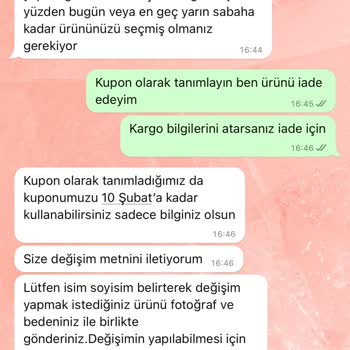 Yanlış Beden Ve Kargo Sorunu