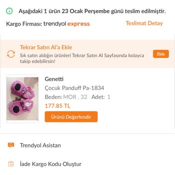 Yanlış Renk Gönderimi: Pembe Yerine Siyah Panduf