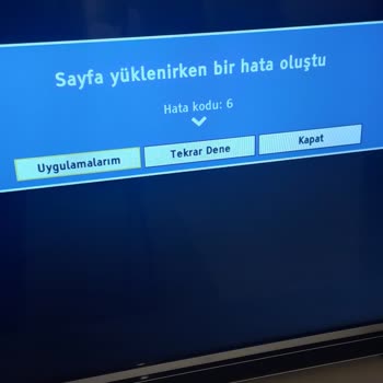 Televizyon Uygulamalarında Hata Kodu Sorunu