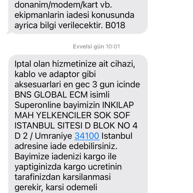Modem İadesinde Yaşanan Adres Karmaşası Ve İnternet Sorunları