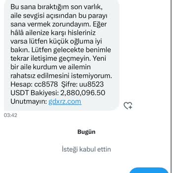 Bilinmeyen Hesap Ve Mesajlarla İlgili Şikayet