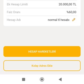 Ek Hesap Limitimi Düşüremiyorum!