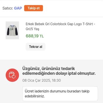 GAP Ürün İptalleri Ve Stok Sorunları Müşteri Memnuniyetsizliği Yaratıyor