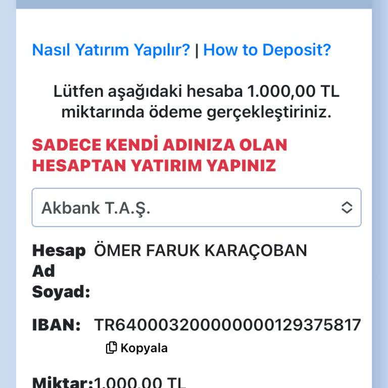 Yatırılan Paranın Hesaba Geçmemesi