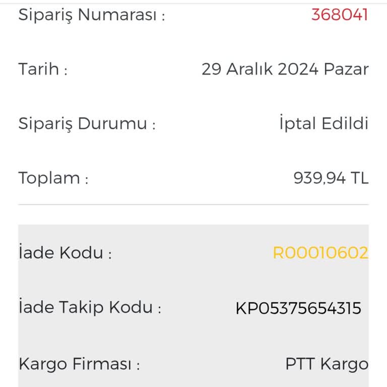İade Sürecinde Yaşanan Gecikme Ve Yanlış Tutar Sorunu