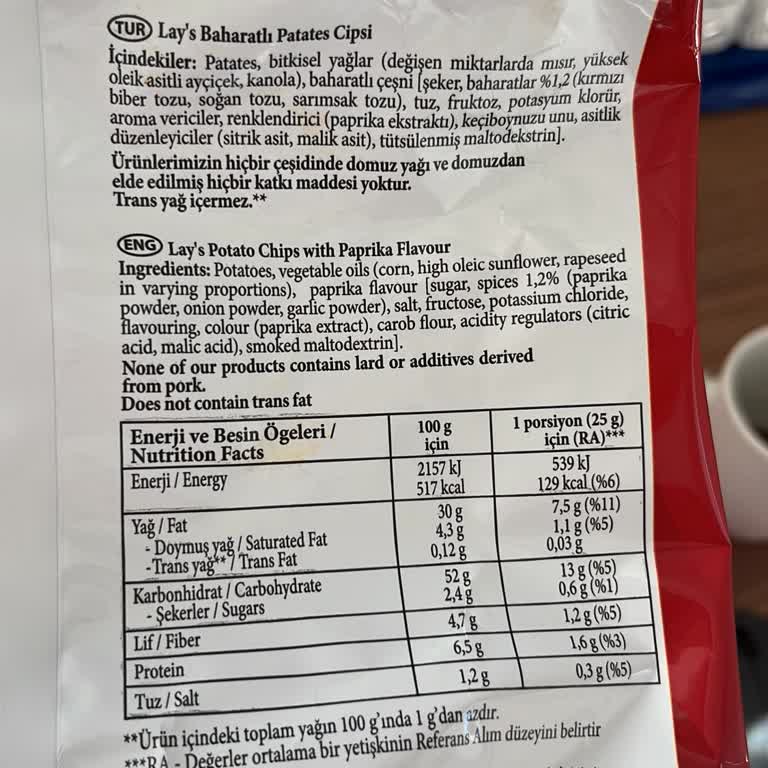 Hidden Milk Allergen in Lay’s Spicy Chips