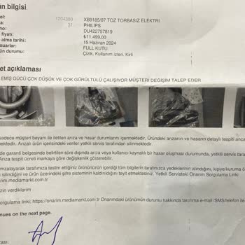 Philips Süpürge Sorunu: Değişim Taleplerine Yanıt Yok
