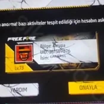 Garena Free Fire Hesabım Kalıcı Olarak Ban Yedi!