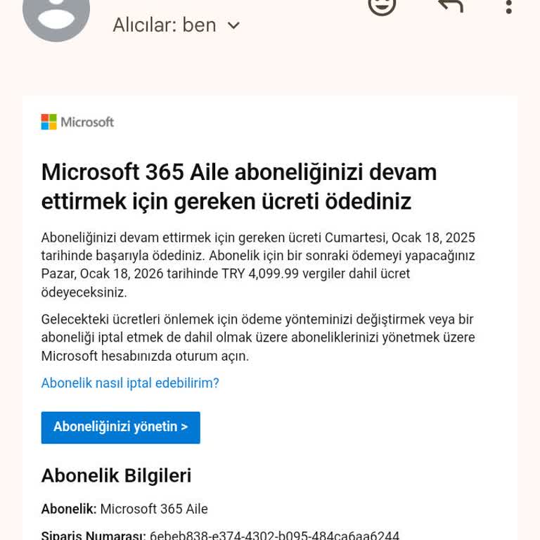 Microsoft 365 Hesabımdan İzinsiz Para Kesintisi