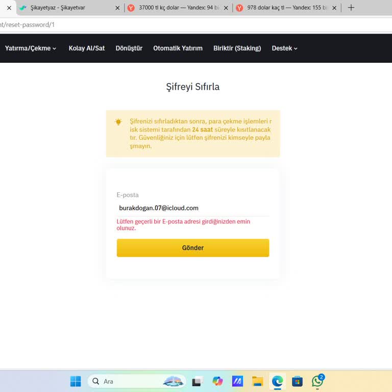 Binance TR Hesabına Erişim Sorunu