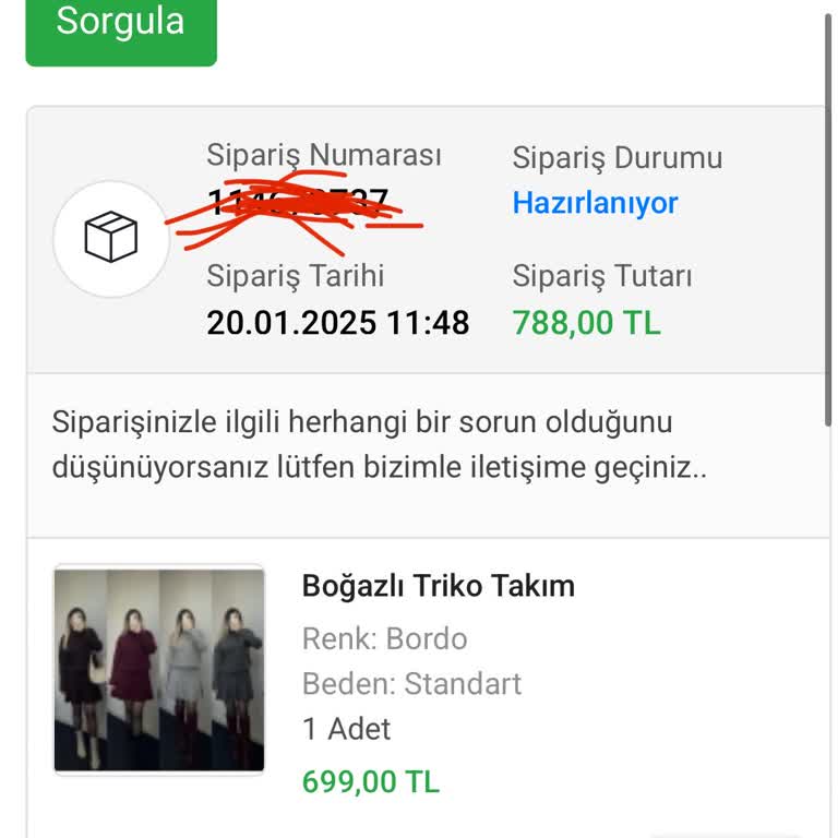 Teslimat Sorunu Ve İletişim Eksikliği