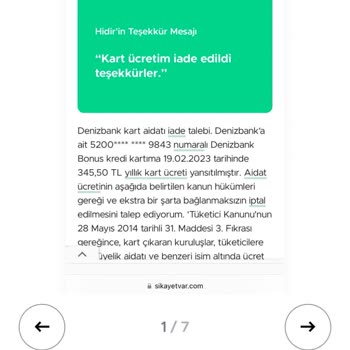 Denizbank Yıllık Kart Ücreti İadesinde Ayrımcılık Mı Yapıyor
