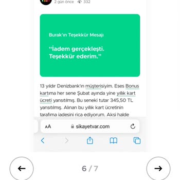 Denizbank Yıllık Kart Ücreti İadesinde Ayrımcılık Mı Yapıyor