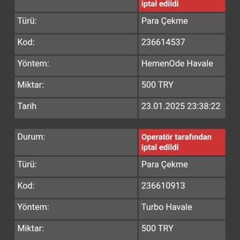Çekim İşlemi Sorunu Ve Canlı Destek Engeli