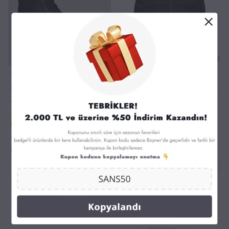 Boyner Uygulamasında İndirim Kodu Sorunu