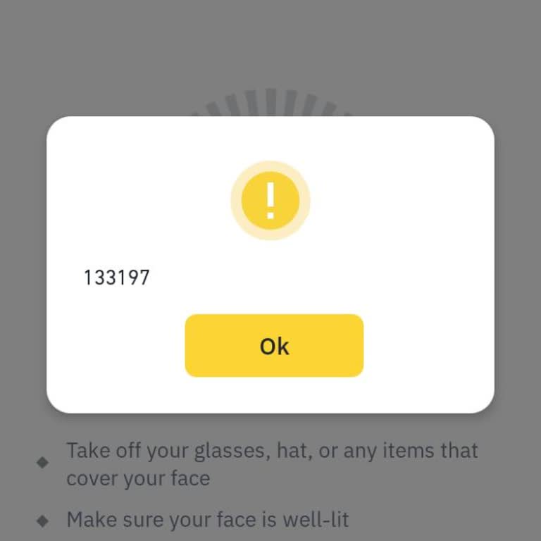 Binance Account Reactivation Error Code 133197 During