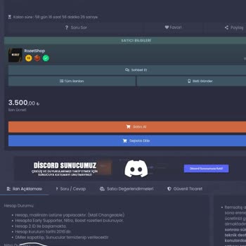 Discord Hesabım Geri Çekildi, Satıcı Güven Vermiyor