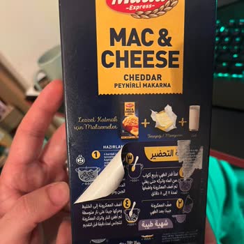 Mac & Cheese Ürününde Anlamsız Arapça Etiket Sorunu