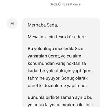 Uber'den Fazla Ücret Kesintisi Ve Yetersiz Müşteri Hizmetleri