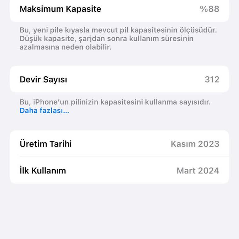 Apple Telefonumun Pil Sağlığı Hızla Düşüyor